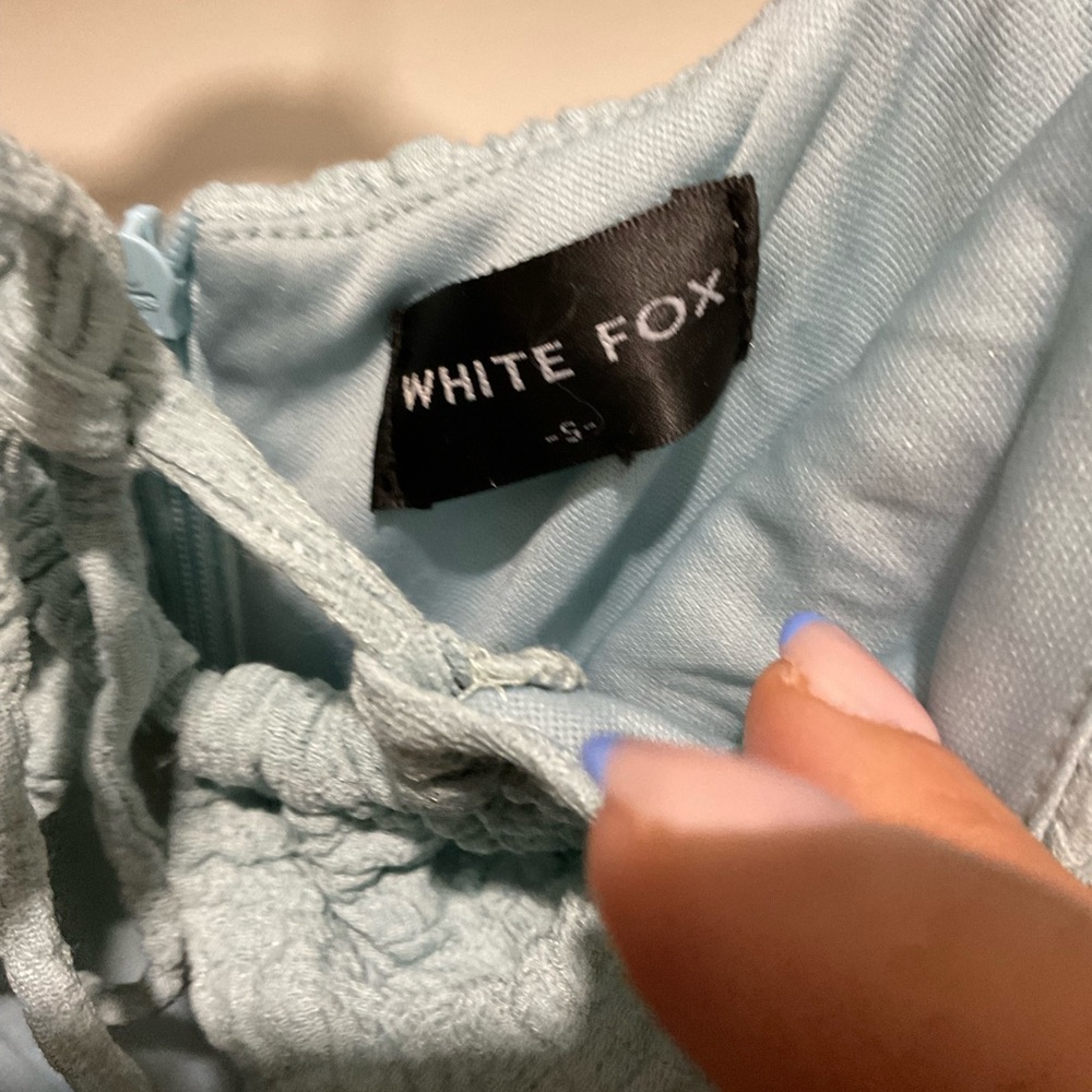 White Fox Light Blue Top
